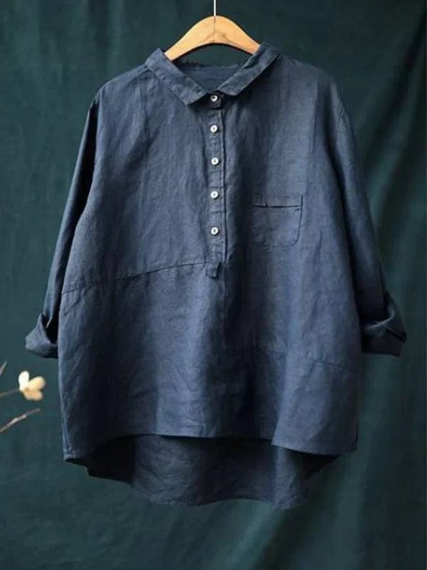 Bluse i Linned Elvie
