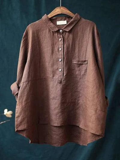 Bluse i Linned Elvie
