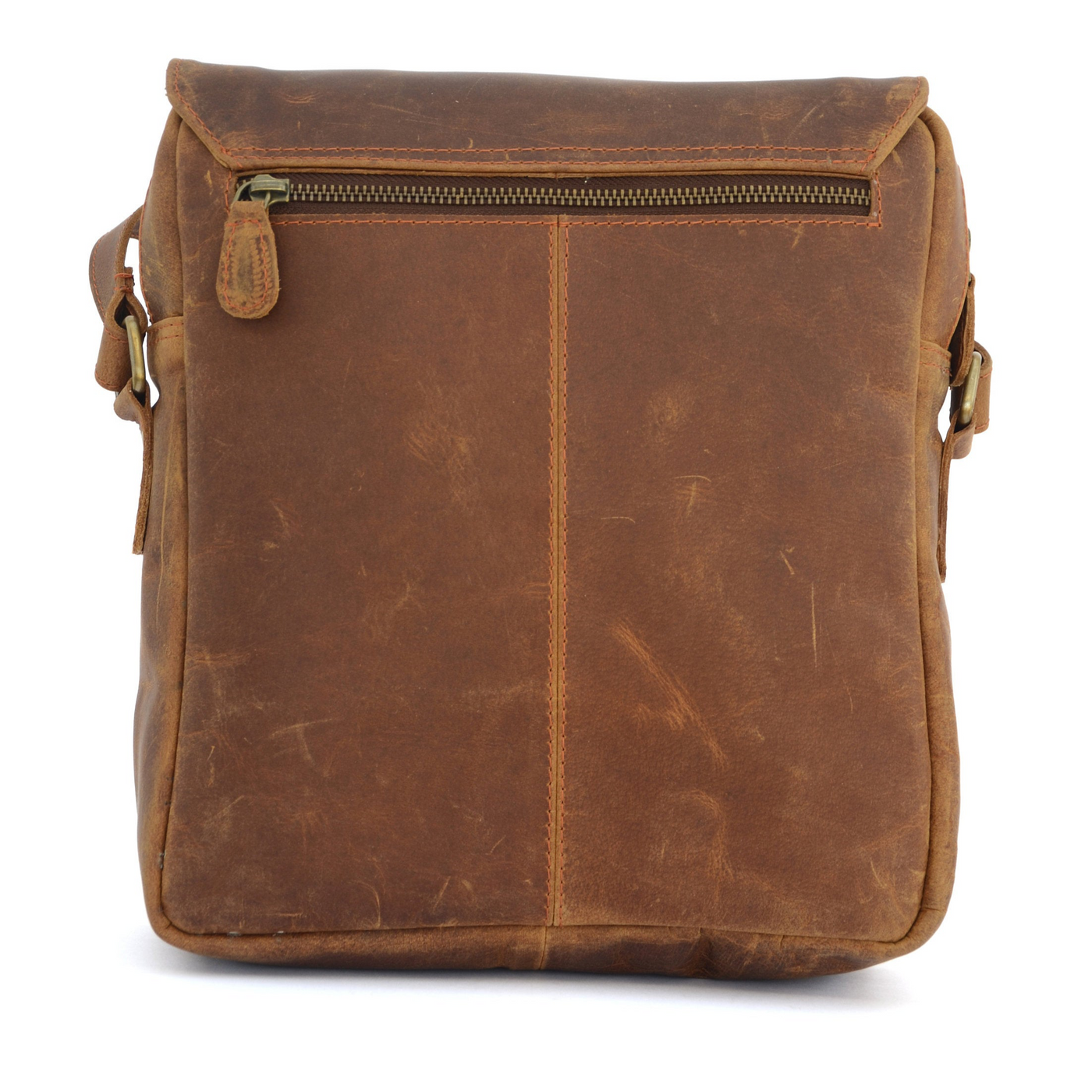 Brun Vintage-Læder Crossbody Taske