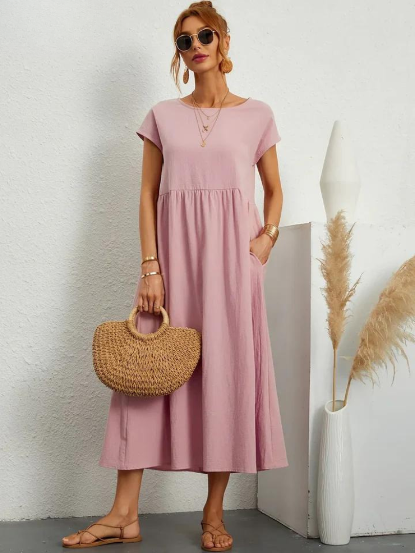Ruby™ | Elegant Essentiel Kjole i Bomuld og Linned