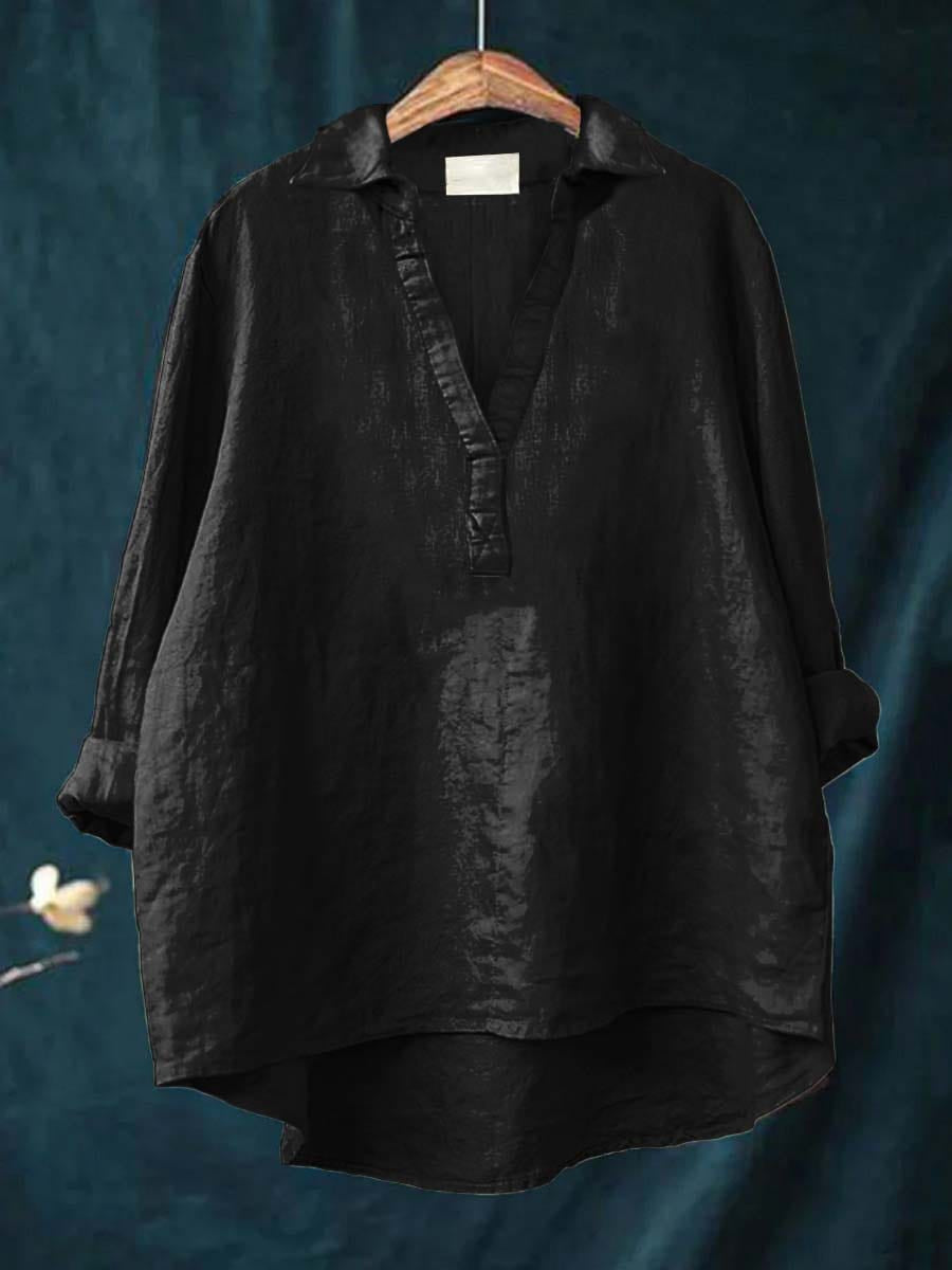 Bluse i Linned Andrea