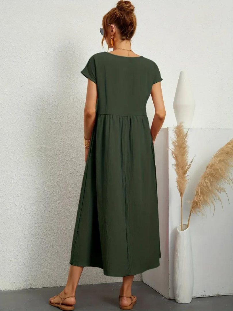 Ruby™ | Elegant Essentiel Kjole i Bomuld og Linned