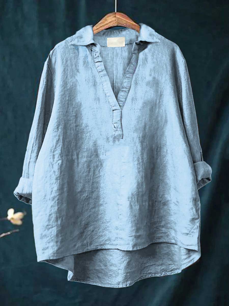 Bluse i Linned Andrea