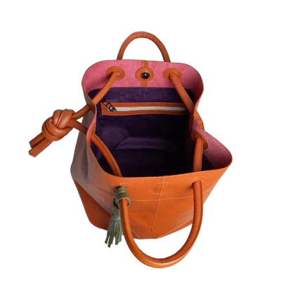 Brigitte Orange Dame Lædertaske