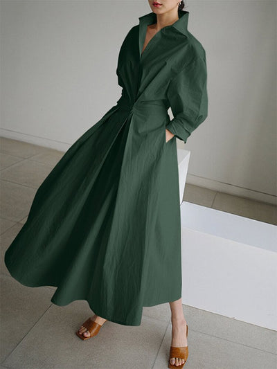 Brynn - A-Line Kjole med Polo Krave Chic
