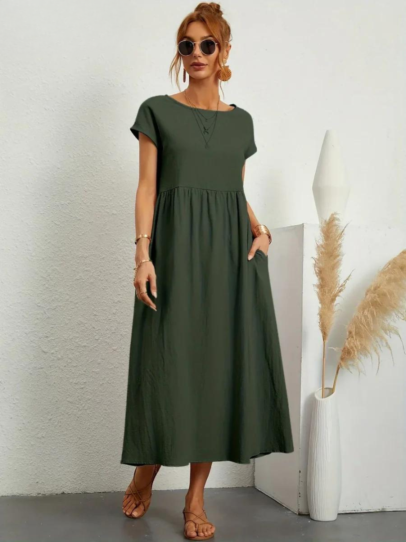 Ruby™ | Elegant Essentiel Kjole i Bomuld og Linned