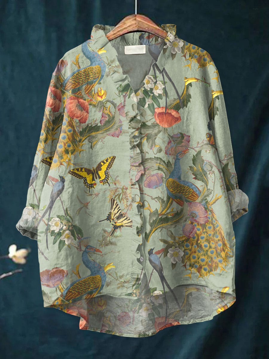 Bluse i Linned Scarlett