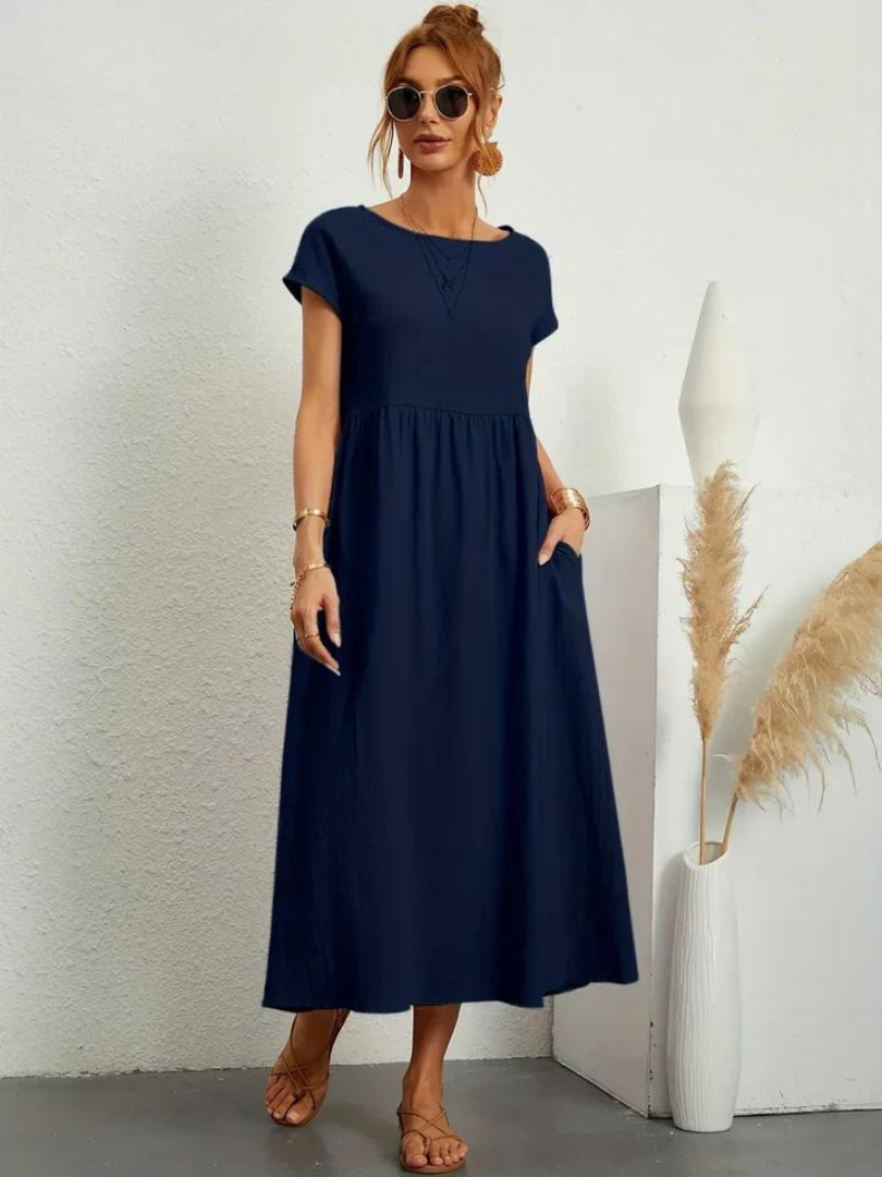 Ruby™ | Elegant Essentiel Kjole i Bomuld og Linned