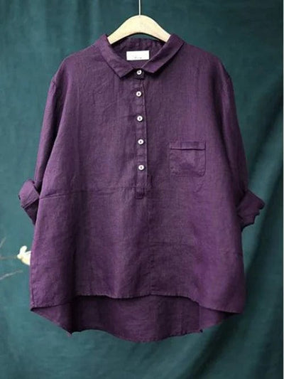 Bluse i Linned Elvie
