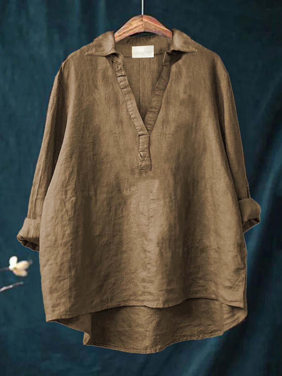 Bluse i Linned Andrea