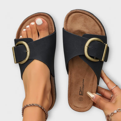 Margie | Damernes Korksandaler med spænde-design