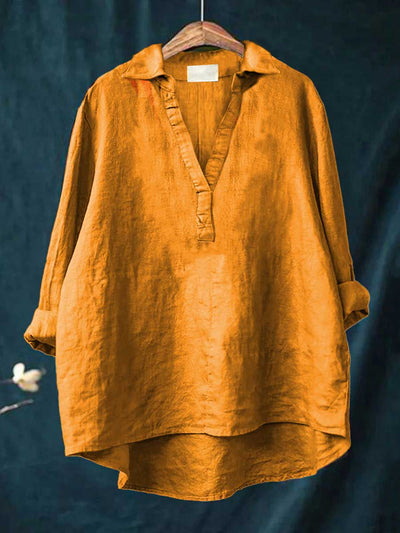 Bluse i Linned Andrea