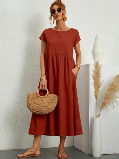 Ruby™ | Elegant Essentiel Kjole i Bomuld og Linned