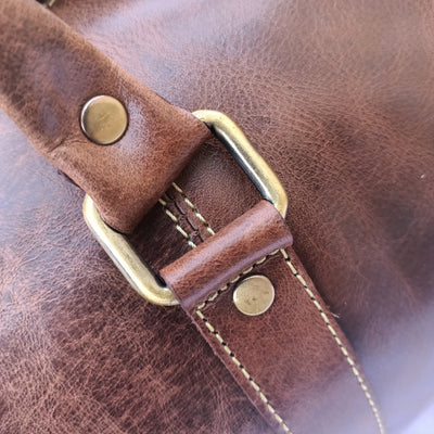 Crazy Horse Læder Mini Duffel Bag