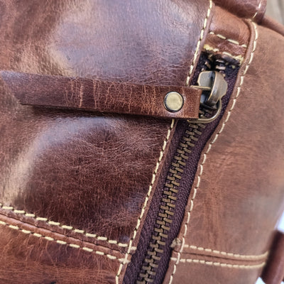 Crazy Horse Læder Mini Duffel Bag