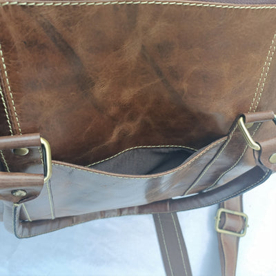 Crazy Horse Læder Mini Duffel Bag