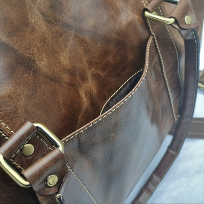 Crazy Horse Læder Mini Duffel Bag