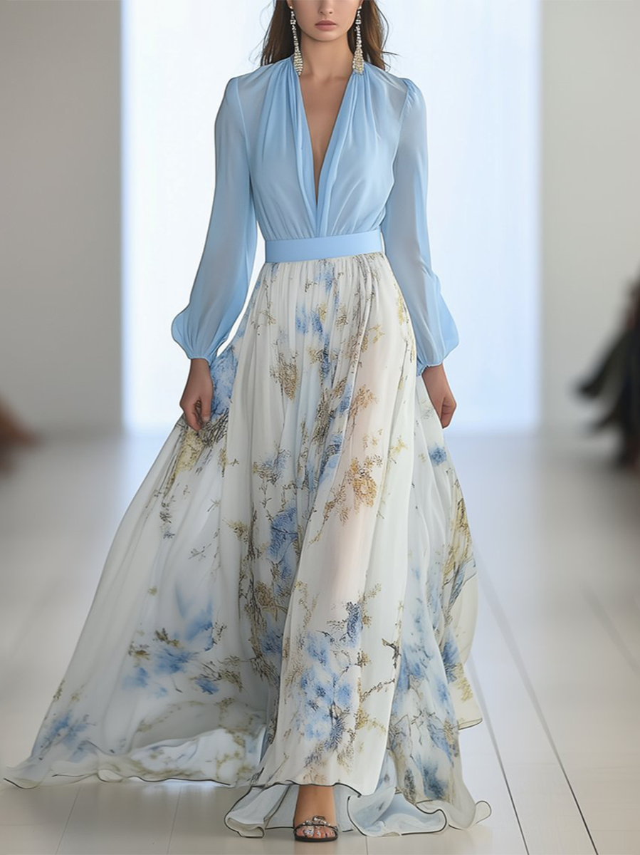 Abigail™ - Maxi Kjole med Smuk Blomstermønster