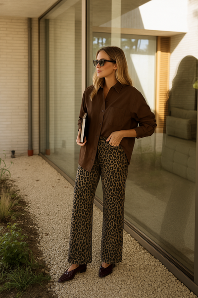 NADINE™ | LEOPARDMØNSTRET BUKSER