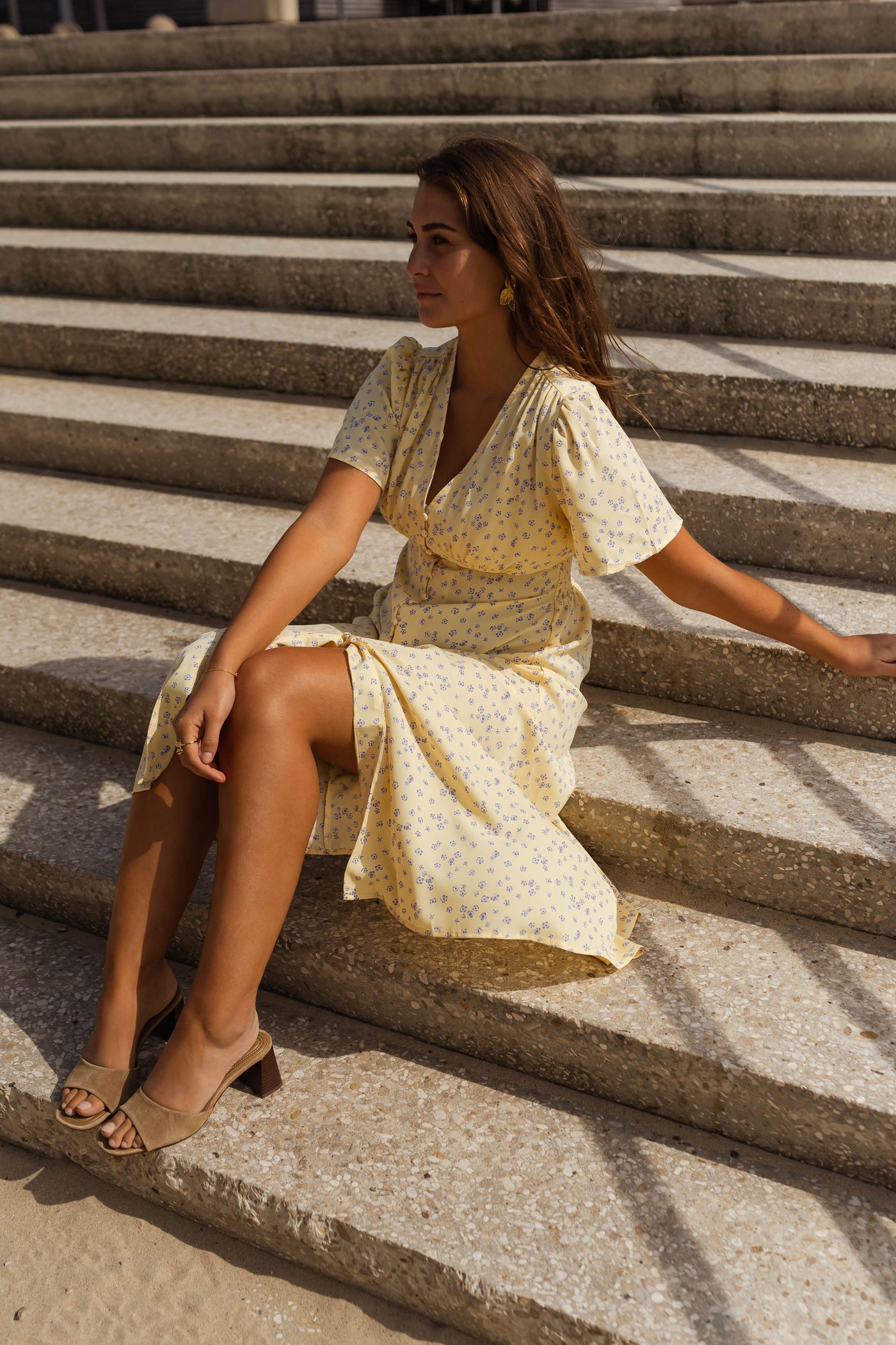 Diana™ | Det Blomstrede Sommer Midikjole