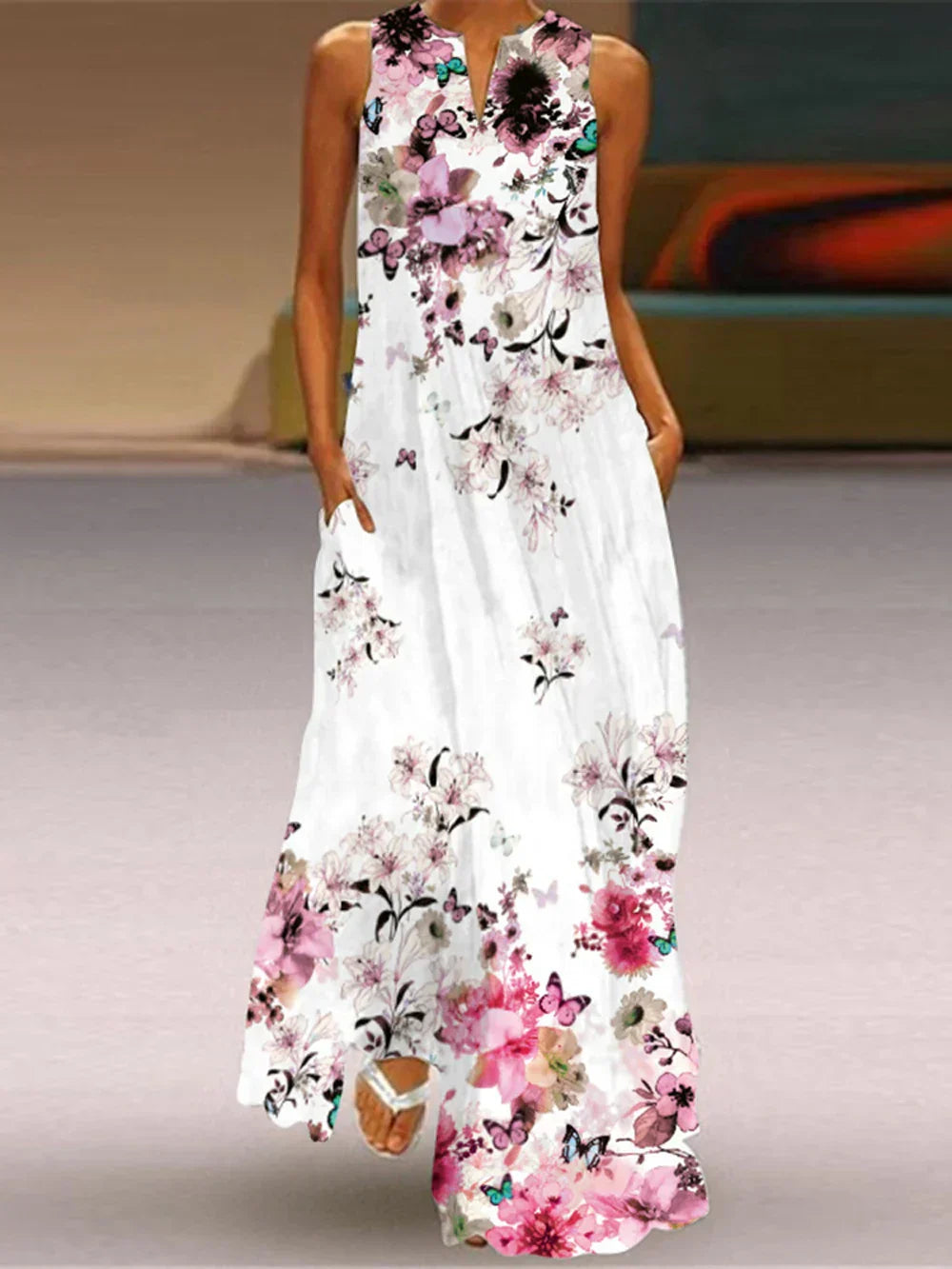 Aurelia™ - A-Line Kjole Butterfly Bloom