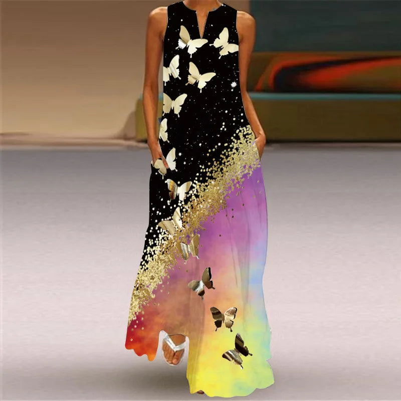 Aurelia™ - A-Line Kjole Butterfly Bloom