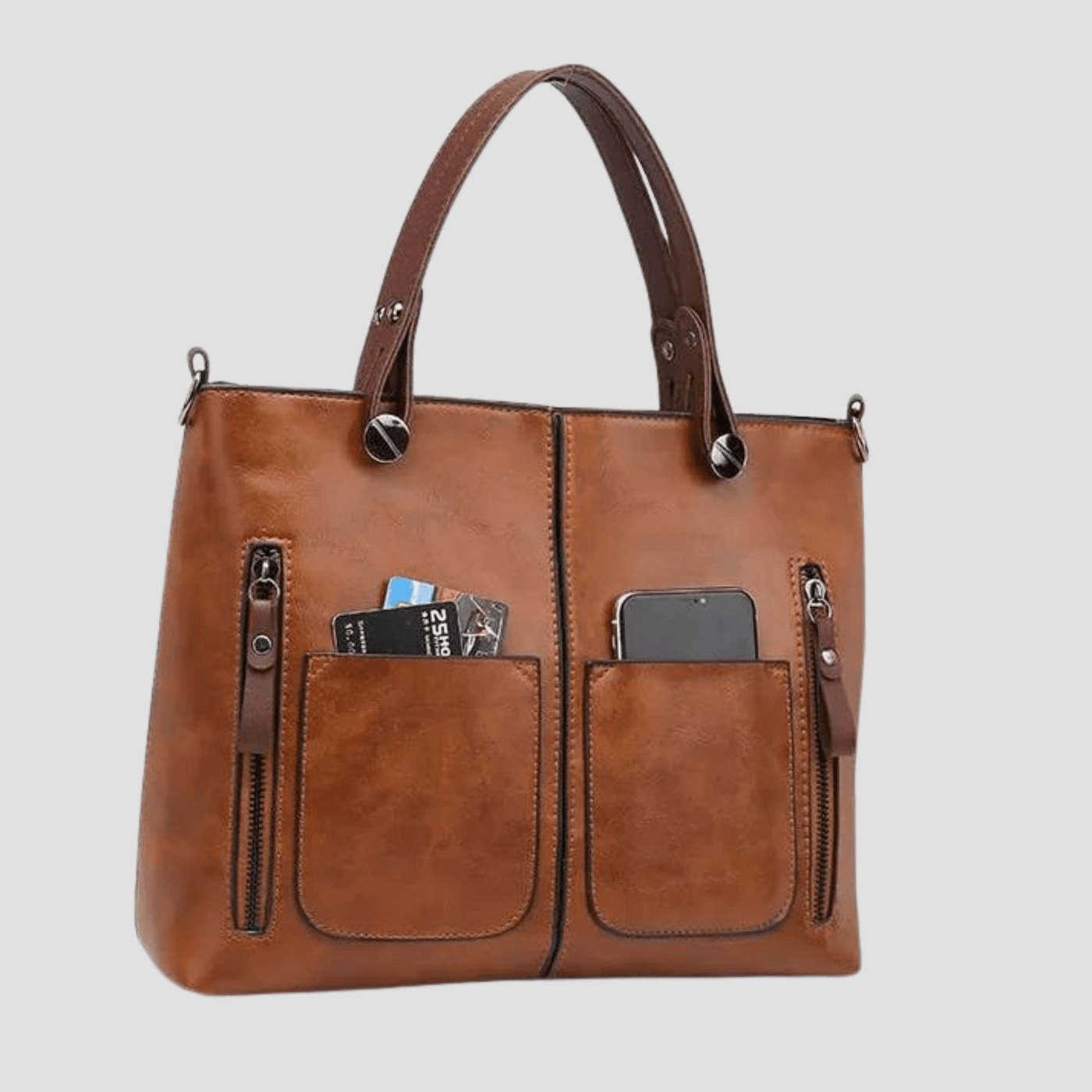 Stilfuld Vintage Læder Skuldertaske