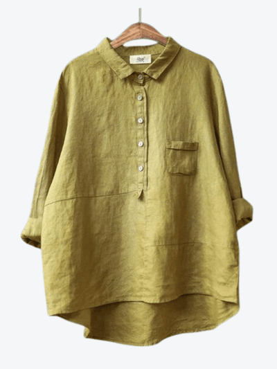 Bluse i Linned Elvie