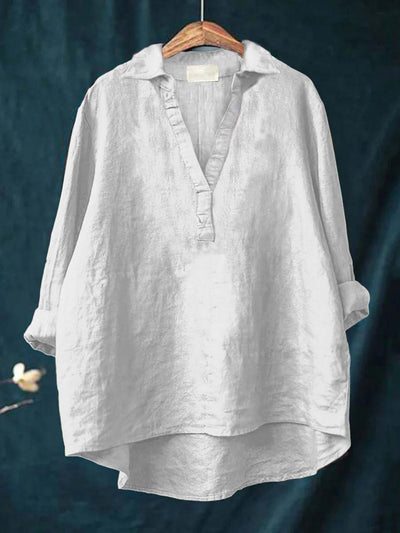 Bluse i Linned Andrea