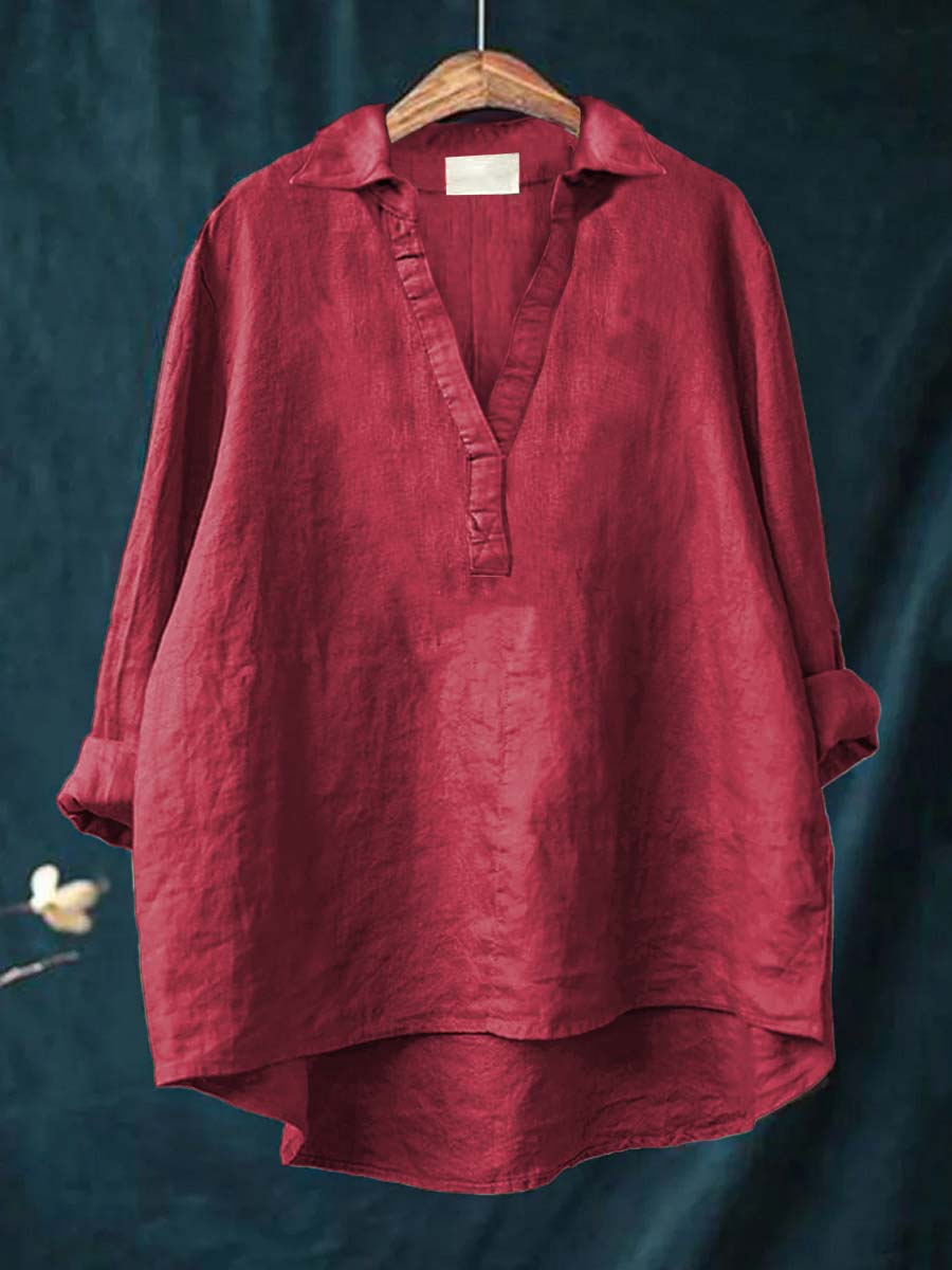 Bluse i Linned Andrea