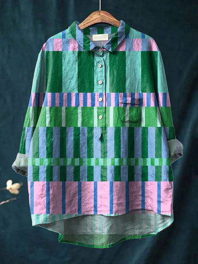 Linned Bluse Ambra