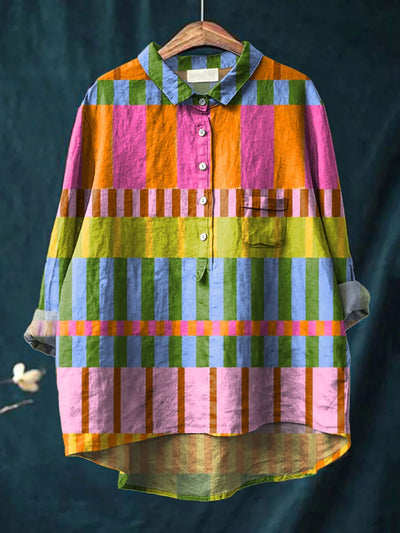 Linned Bluse Ambra