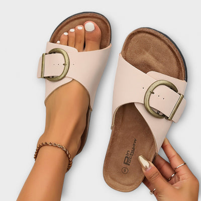 Margie | Damernes Korksandaler med spænde-design