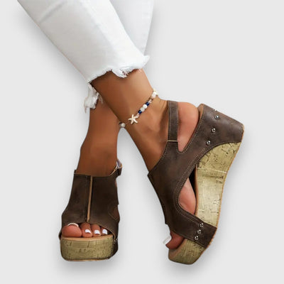 Mia | Vintage Plateau-Sandaler