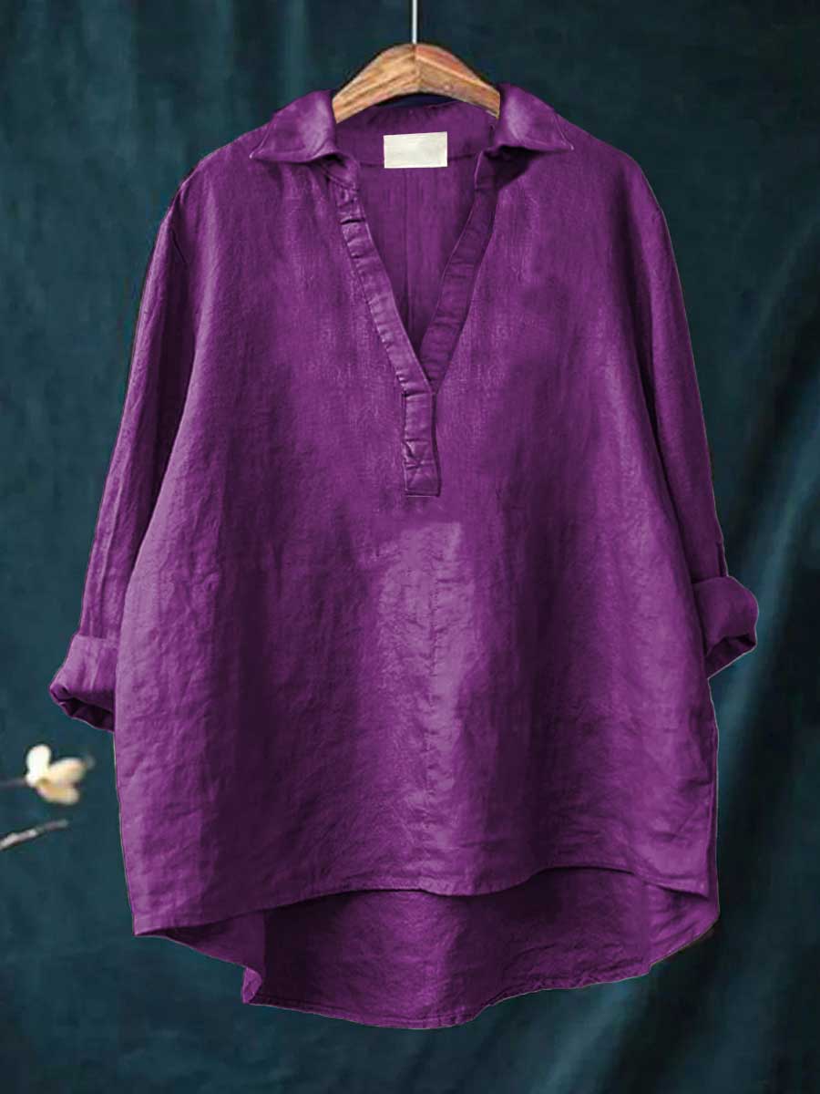 Bluse i Linned Andrea
