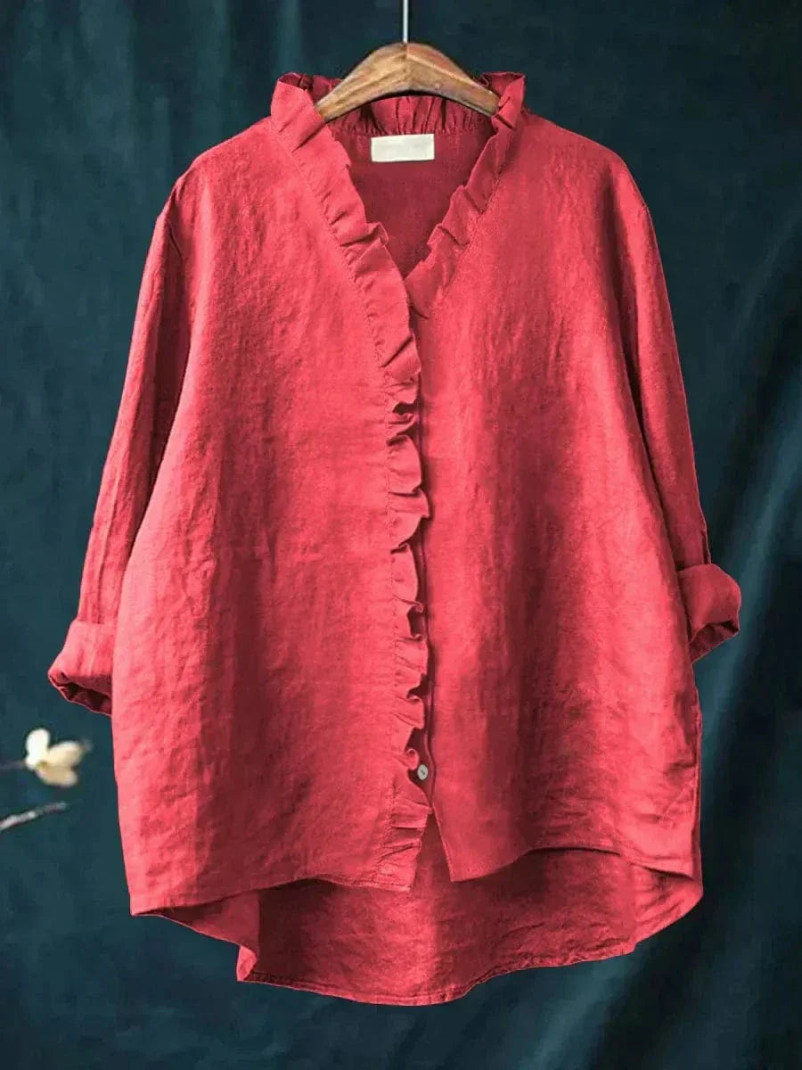Bluse i Linned Eline