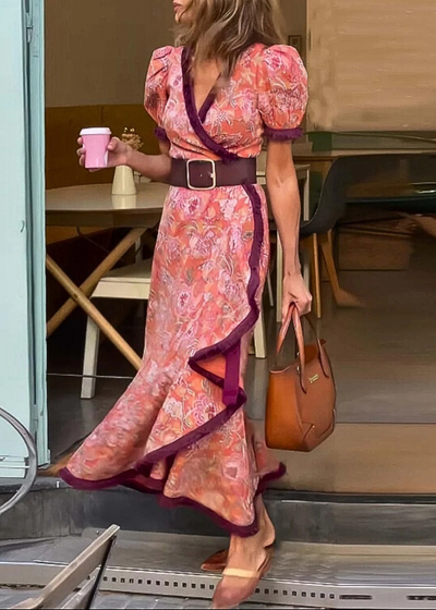 Charlotte - Elegant Maxikjole Rosa