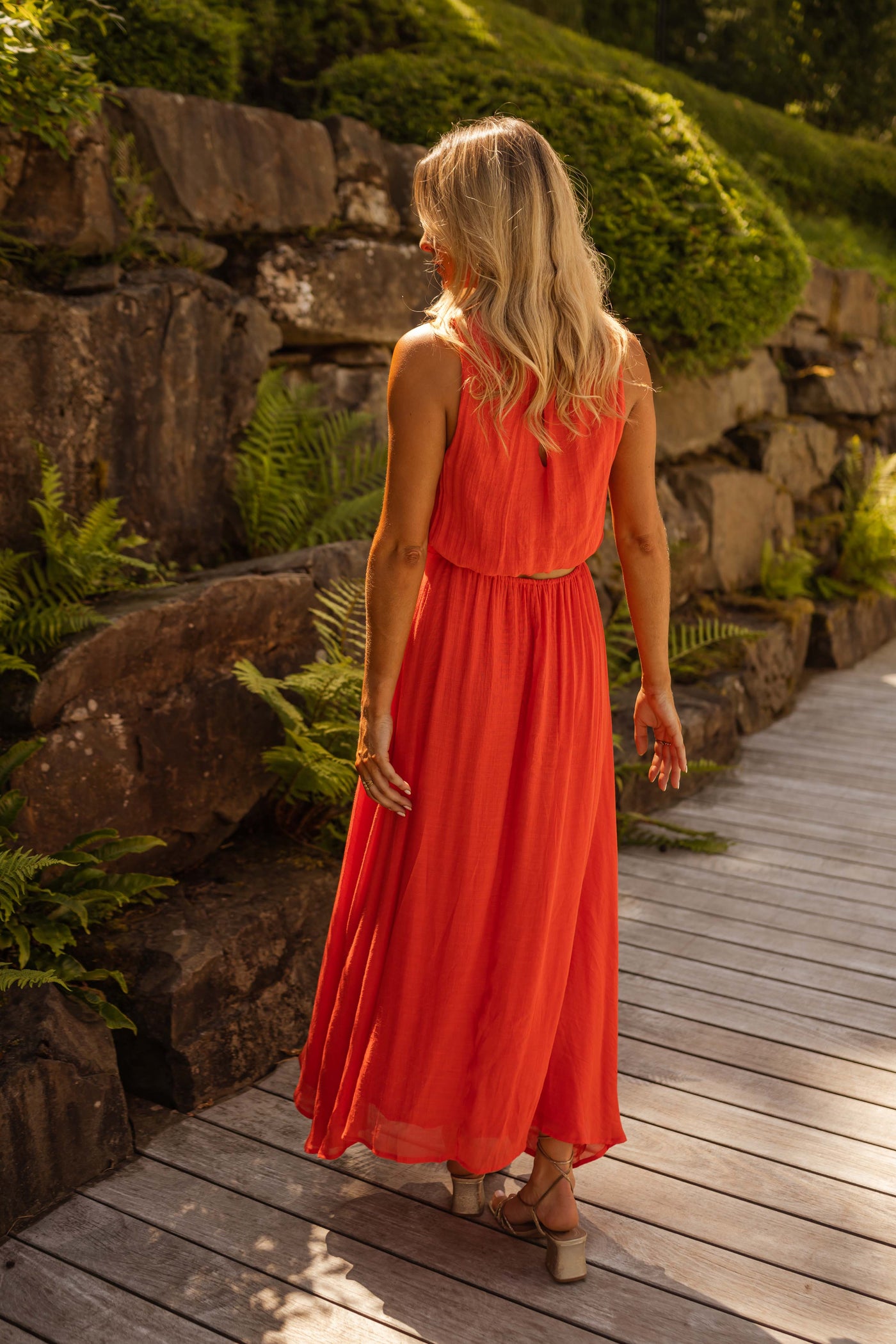 LISA™ | Sommerkjolen i kraftig orange