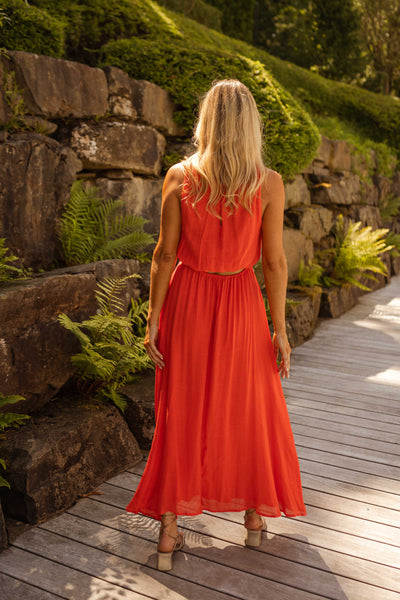 LISA™ | Sommerkjolen i kraftig orange