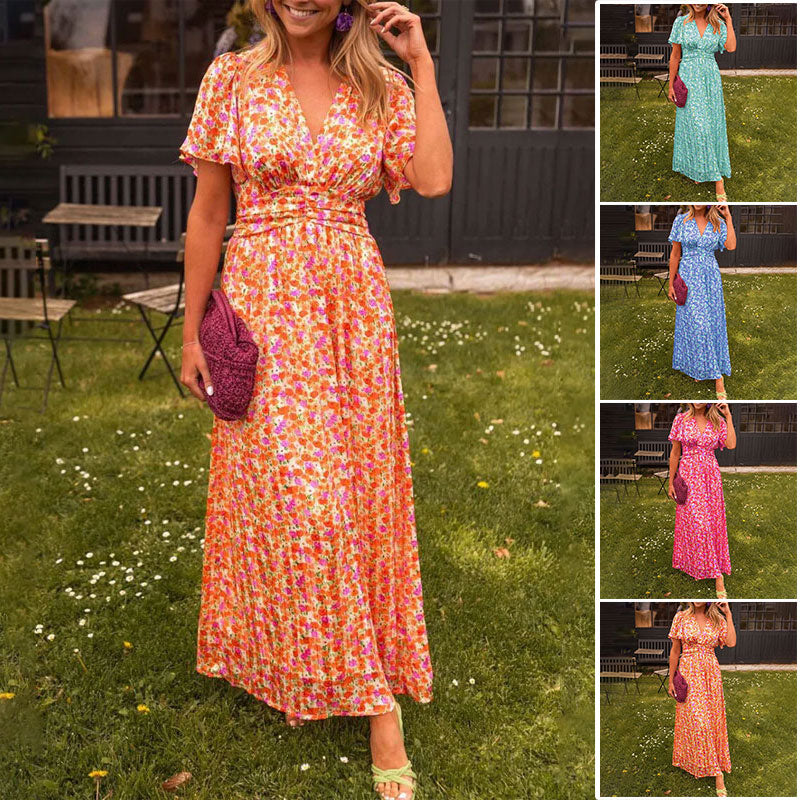 Amelia™ - Elegant Maxi Blomstret Kjole
