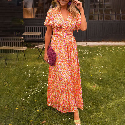 Amelia™ - Elegant Maxi Blomstret Kjole