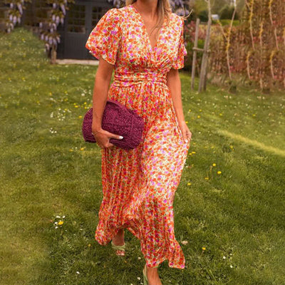 Amelia™ - Elegant Maxi Blomstret Kjole