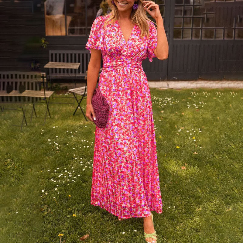 Amelia™ - Elegant Maxi Blomstret Kjole