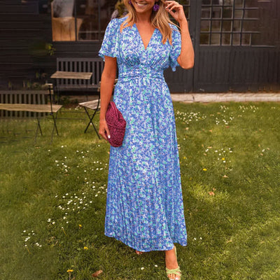 Amelia™ - Elegant Maxi Blomstret Kjole